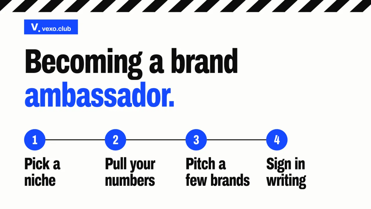 Four steps from choosing a niche to signing in writing — how to become a brand ambassador in India, vexo.club