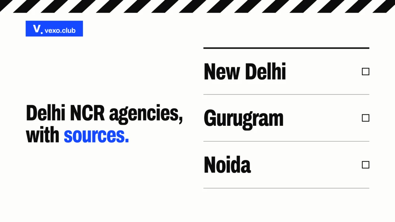 New Delhi, Gurugram and Noida as a ruled list: influencer marketing agencies in Delhi NCR, with sources, vexo.club